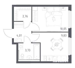 1-к квартира, вторичка, 30м2, 15/17 этаж