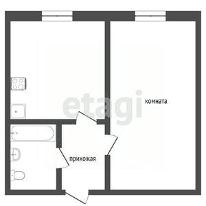 1-к квартира, вторичка, 35м2, 8/19 этаж