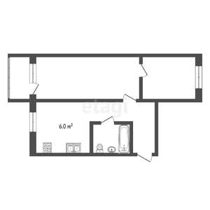 2-к квартира, вторичка, 42м2, 2/5 этаж