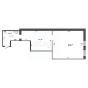 1-к квартира, вторичка, 30м2, 2/2 этаж