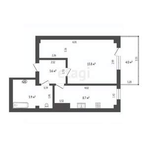 1-к квартира, вторичка, 32м2, 8/8 этаж