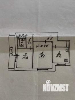 2-к квартира, вторичка, 51м2, 10/10 этаж