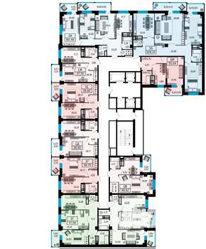 2-к квартира, строящийся дом, 58м2, 17/24 этаж