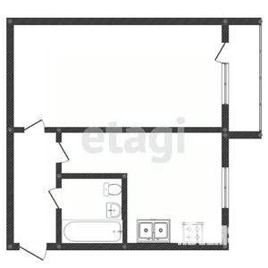 1-к квартира, вторичка, 43м2, 12/20 этаж