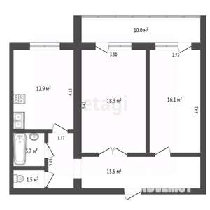 2-к квартира, вторичка, 68м2, 11/14 этаж