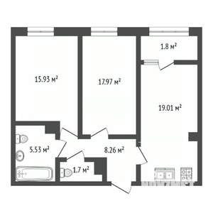 2-к квартира, вторичка, 70м2, 9/13 этаж