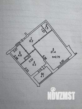 1-к квартира, вторичка, 47м2, 9/11 этаж