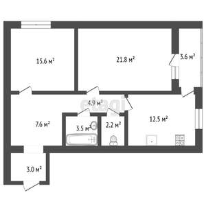 2-к квартира, вторичка, 69м2, 14/16 этаж