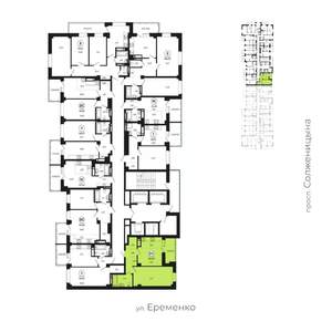 2-к квартира, вторичка, 48м2, 22/24 этаж