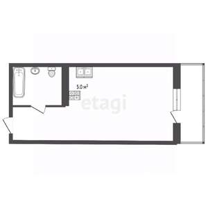 Студия квартира, вторичка, 28м2, 15/19 этаж