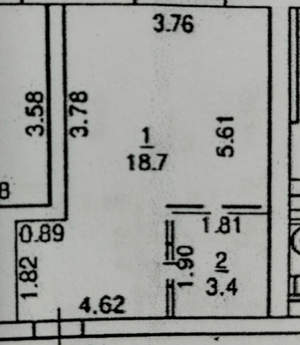 Студия квартира, вторичка, 21м2, 4/8 этаж