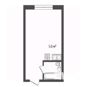 Студия квартира, вторичка, 22м2, 6/18 этаж