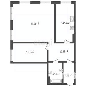 2-к квартира, вторичка, 88м2, 17/22 этаж