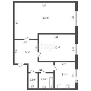 2-к квартира, вторичка, 43м2, 4/5 этаж