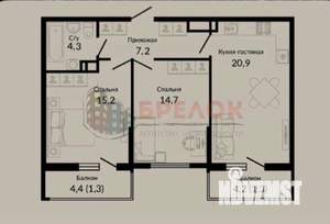 3-к квартира, вторичка, 67м2, 15/16 этаж