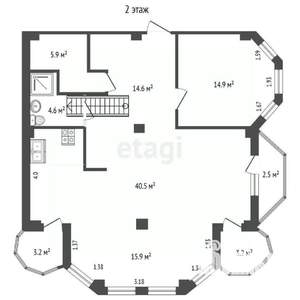 3-к квартира, вторичка, 149м2, 2/4 этаж