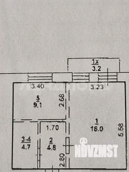 1-к квартира, вторичка, 37м2, 4/6 этаж