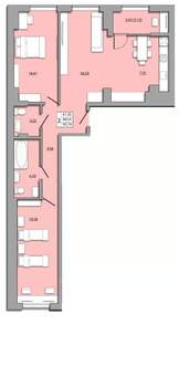 3-к квартира, строящийся дом, 91м2, 12/25 этаж