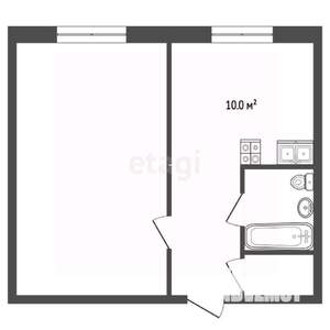 1-к квартира, вторичка, 40м2, 4/9 этаж