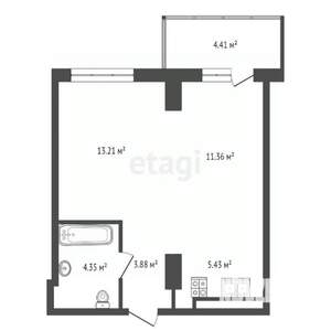 2-к квартира, вторичка, 39м2, 22/24 этаж