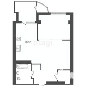 2-к квартира, вторичка, 60м2, 9/18 этаж