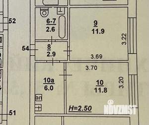 2-к квартира, вторичка, 35м2, 5/9 этаж