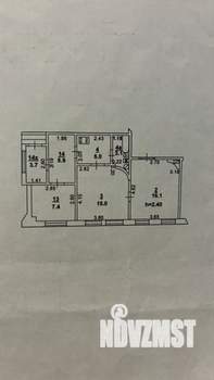 3-к квартира, вторичка, 57м2, 1/1 этаж