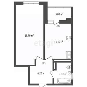 1-к квартира, вторичка, 43м2, 24/24 этаж