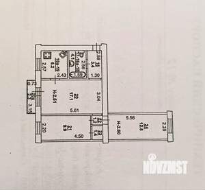 3-к квартира, вторичка, 58м2, 3/5 этаж