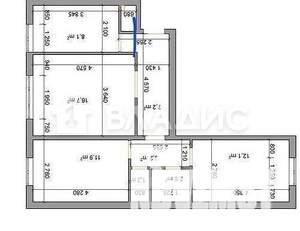 3-к квартира, вторичка, 65м2, 6/10 этаж