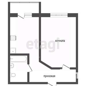 1-к квартира, вторичка, 39м2, 8/9 этаж