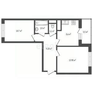2-к квартира, вторичка, 48м2, 5/17 этаж