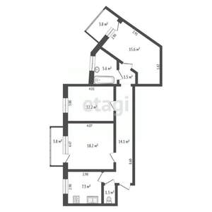 3-к квартира, вторичка, 78м2, 7/10 этаж