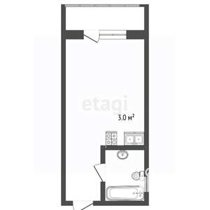 Студия квартира, сданный дом, 21м2, 3/24 этаж