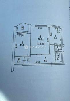 2-к квартира, вторичка, 50м2, 2/9 этаж