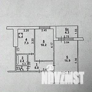 2-к квартира, вторичка, 45м2, 1/9 этаж