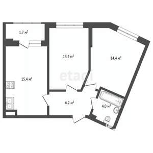 2-к квартира, вторичка, 55м2, 9/24 этаж