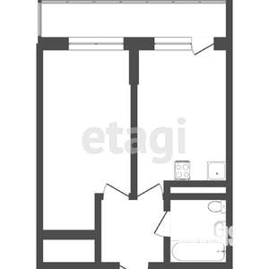 1-к квартира, вторичка, 46м2, 2/3 этаж