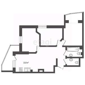 3-к квартира, вторичка, 70м2, 6/23 этаж