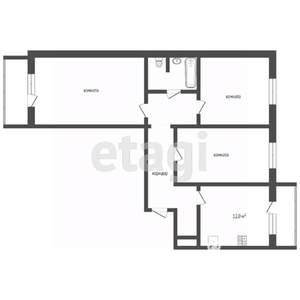 3-к квартира, вторичка, 67м2, 1/20 этаж