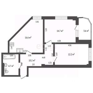 3-к квартира, вторичка, 58м2, 15/24 этаж