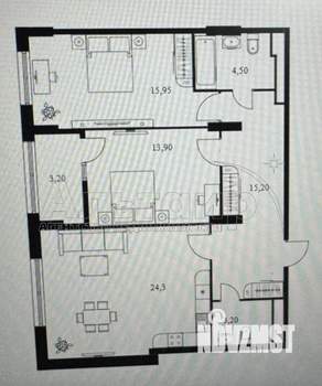 2-к квартира, вторичка, 80м2, 10/25 этаж