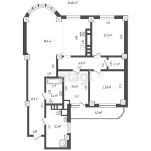 4-к квартира, вторичка, 105м2, 11/16 этаж