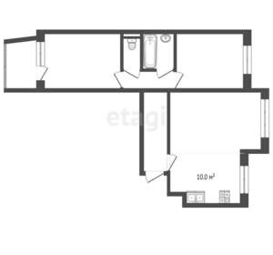 3-к квартира, вторичка, 62м2, 2/9 этаж