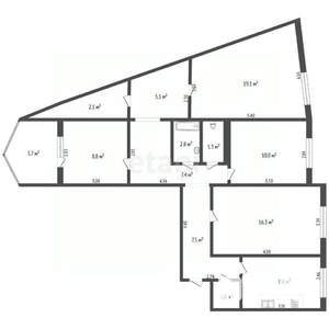 4-к квартира, вторичка, 91м2, 8/9 этаж