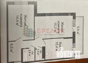 2-к квартира, вторичка, 56м2, 19/25 этаж