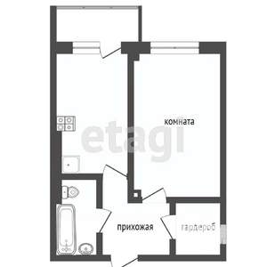 1-к квартира, вторичка, 39м2, 11/22 этаж