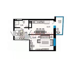 1-к квартира, вторичка, 36м2, 8/32 этаж