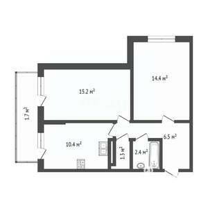 2-к квартира, вторичка, 55м2, 12/25 этаж