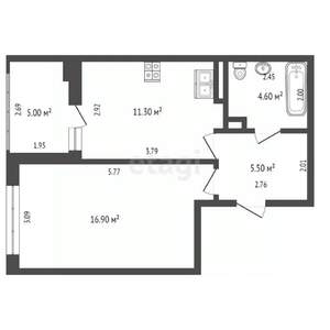 1-к квартира, вторичка, 40м2, 3/24 этаж